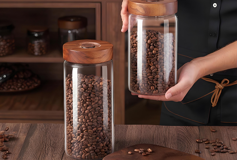 WISHOME Deer - Shaped Bamboo Lid Borosilicate Glass Storage Jars Main Product Image